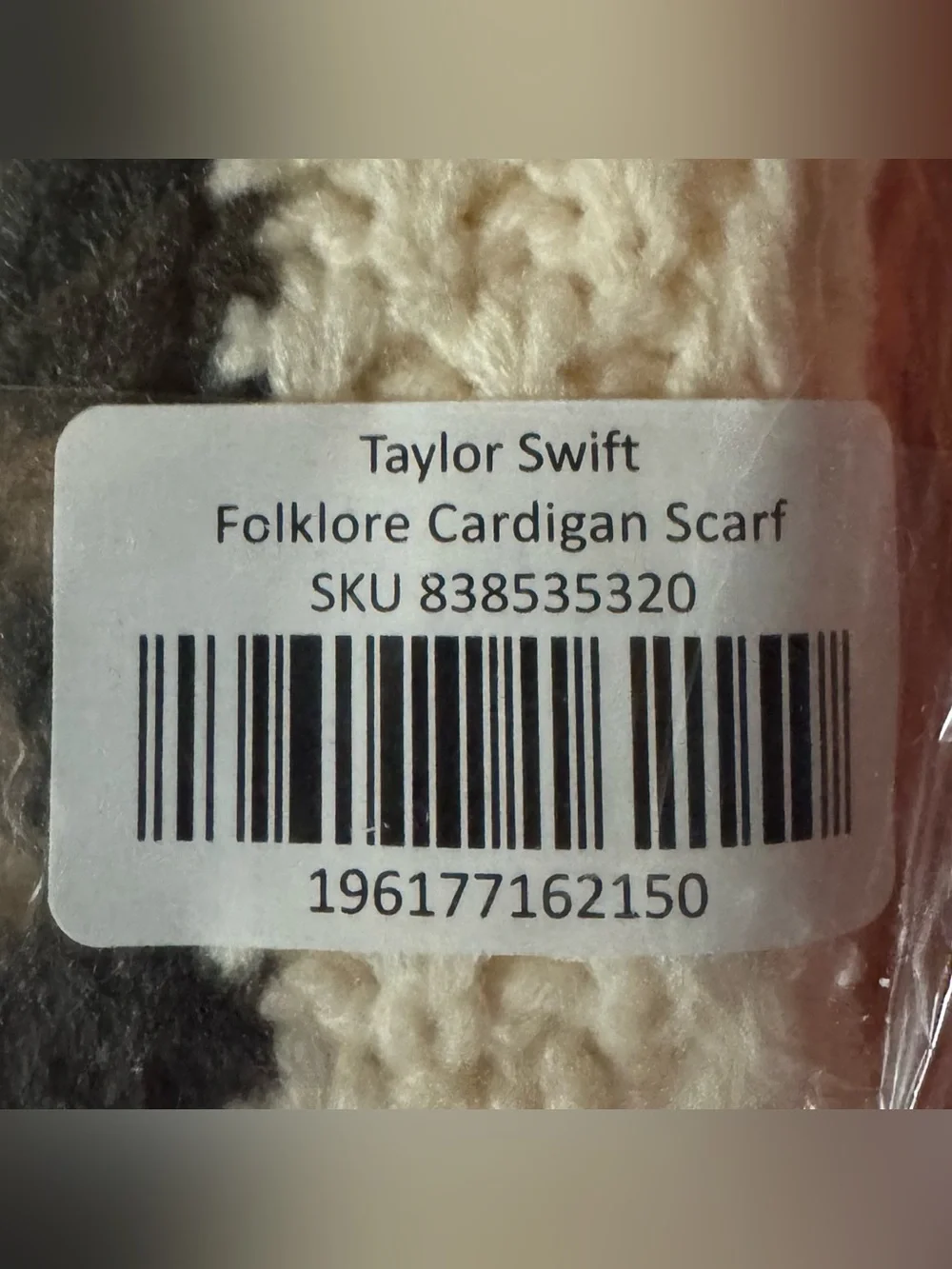 Taylor Swift Folklore Cardigan Scarf NIB